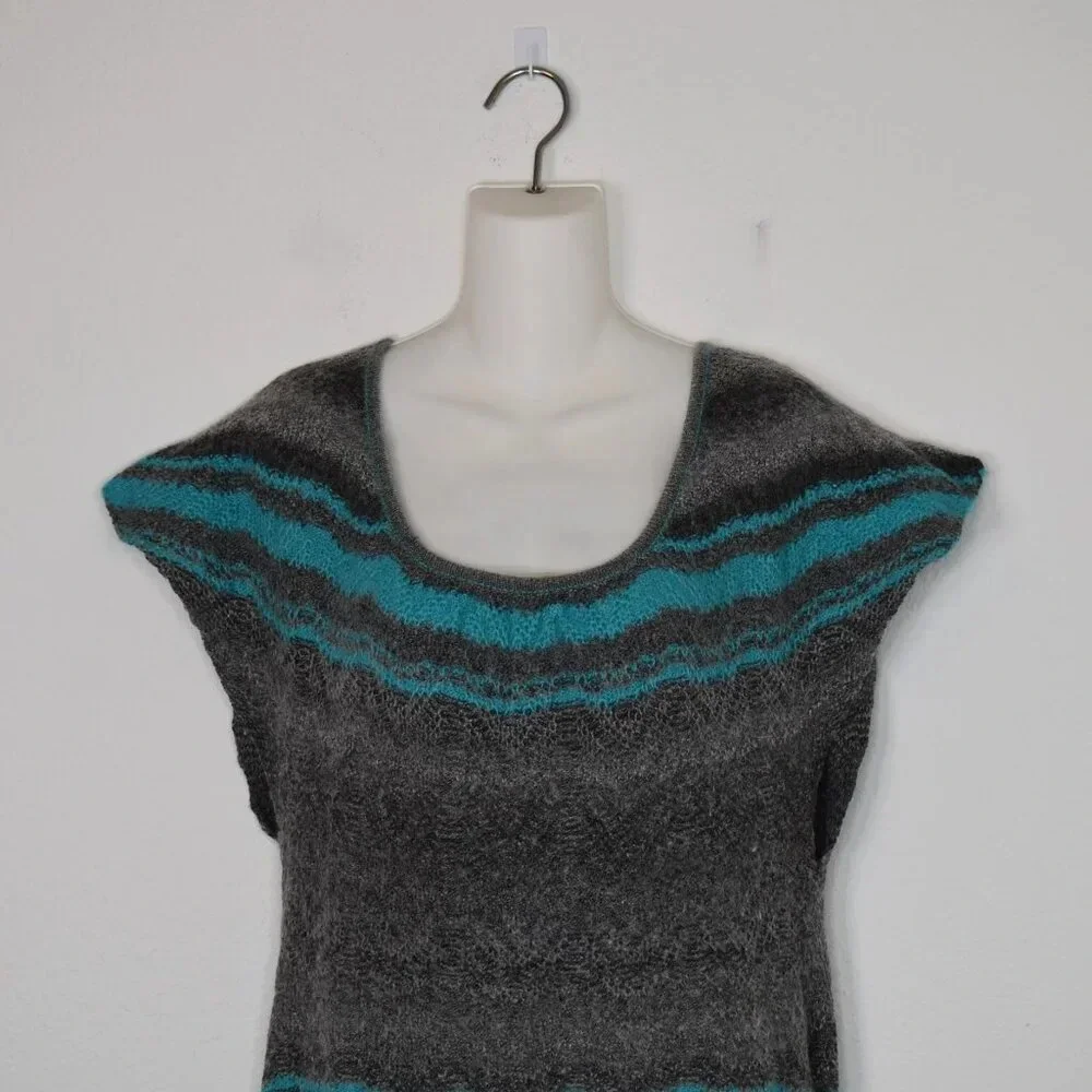 Free People Sweater Dress Tunic Sz M Mini Wool Blend Southwestern Boho Cowgirl